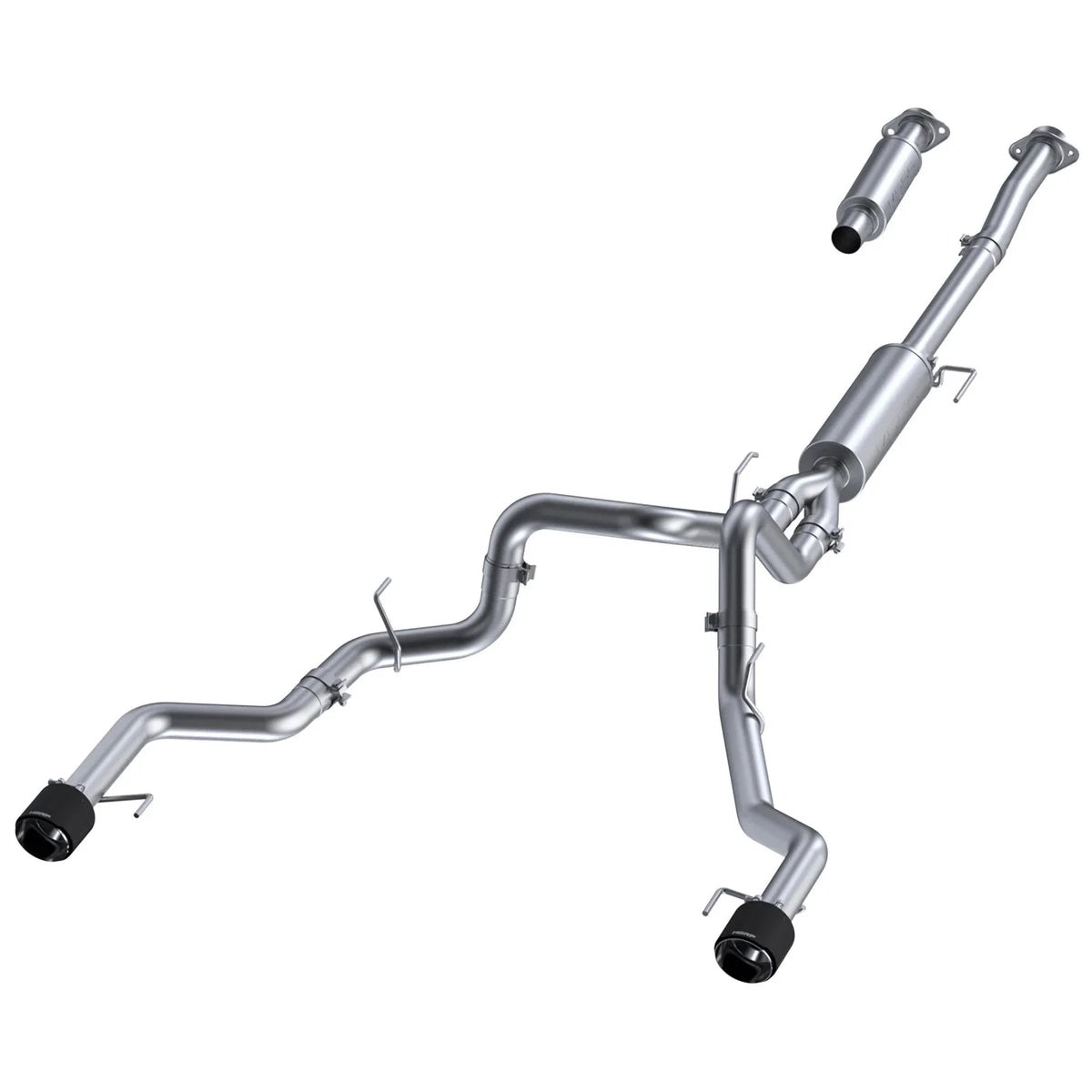 MBRP 22-23 Ford F150 T304 5in OD Carbon Fiber Tip Dual Rear Exit 3in Cat Back Exhaust