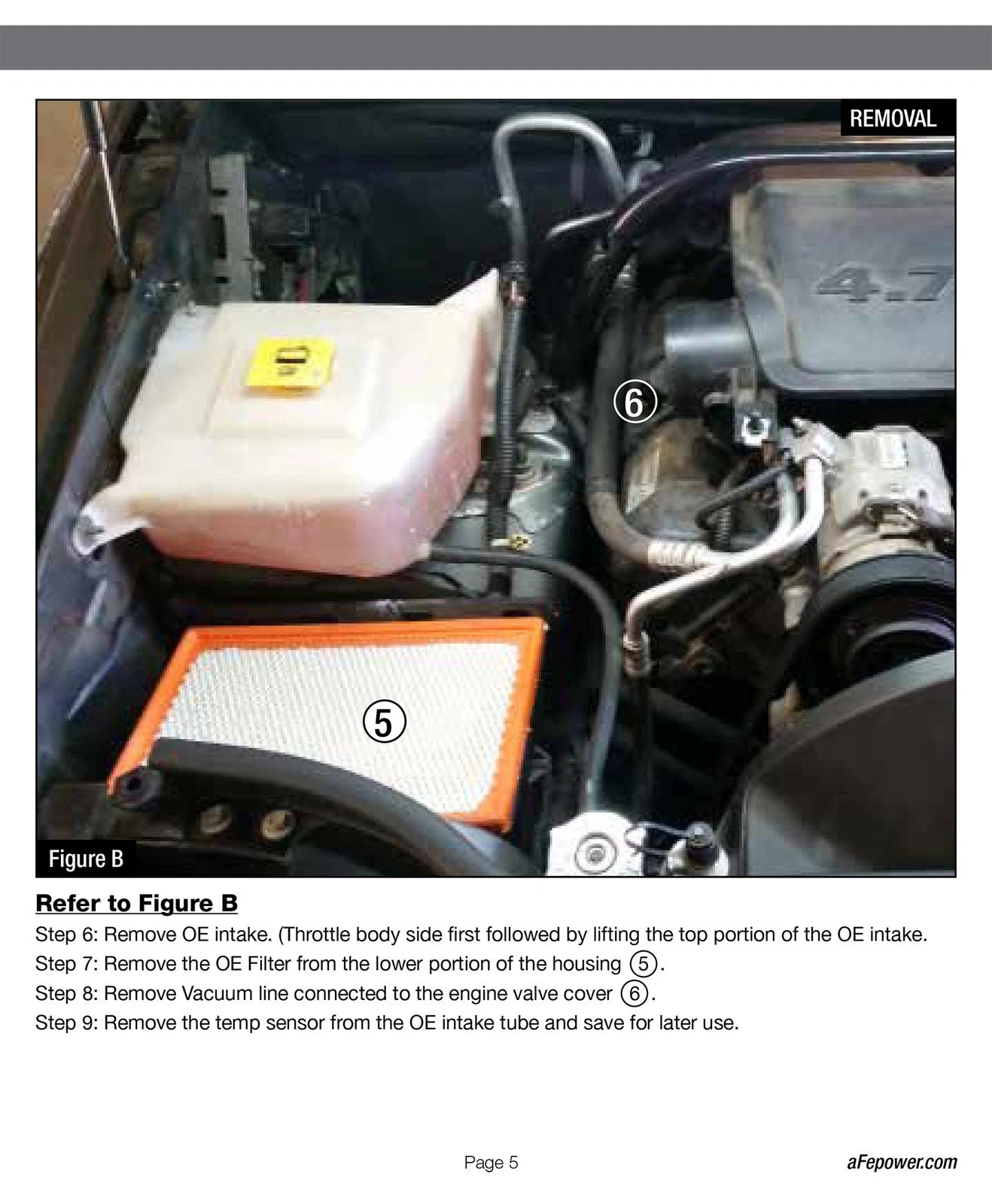 aFe MagnumFORCE Intake System Stage-2 PRO 5R 06-09 Jeep Commander (XK) V8 4.7L