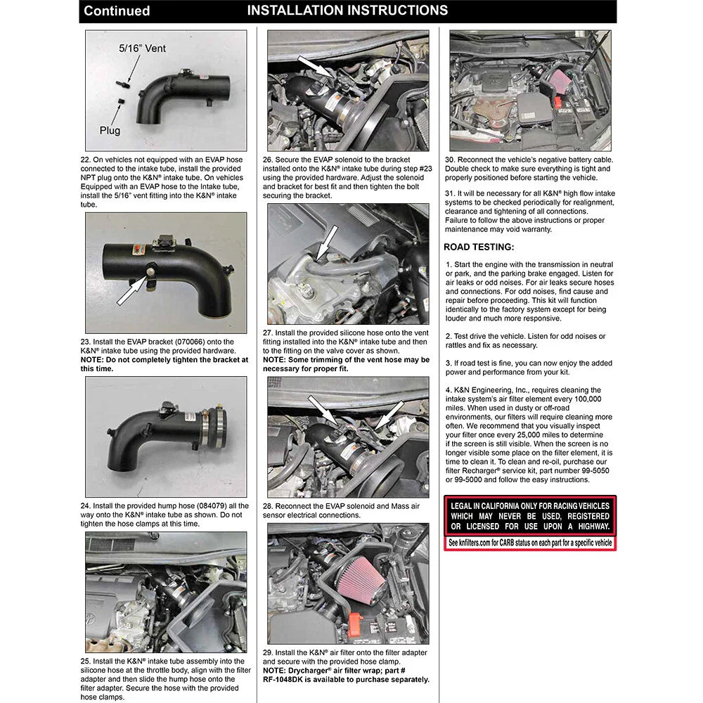 K&N 12-13 Toyota Camry 2.5L Black Typhoon Cold-Air Intake
