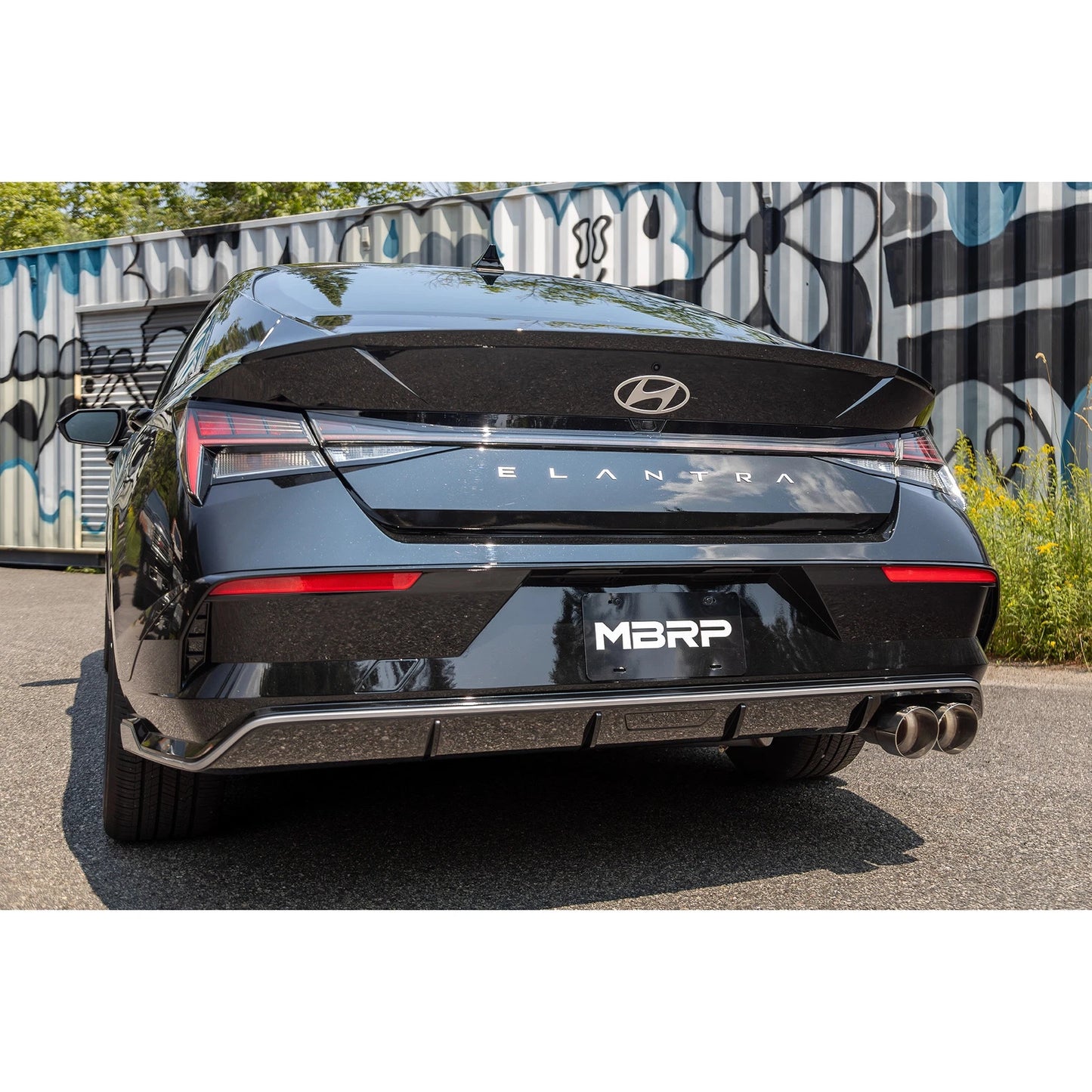 MBRP 21-24 Hyundai Elantra Aluminized Steel 3in Axle-Back Single Rear Exit with Dual Outlet Tip