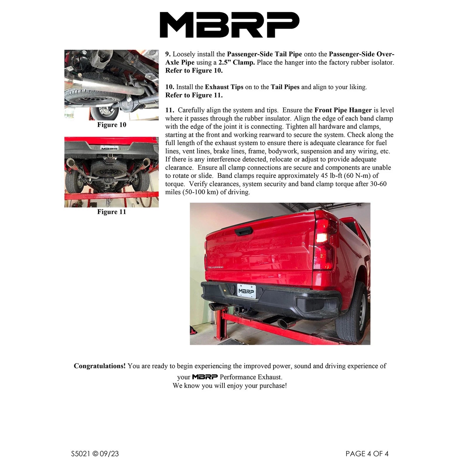 MBRP 2019+ Chevrolet Silverado 1500 / 2019+ GMC Sierra 1500 T304 SS 3in Armor Pro Cat-Back Exhaust