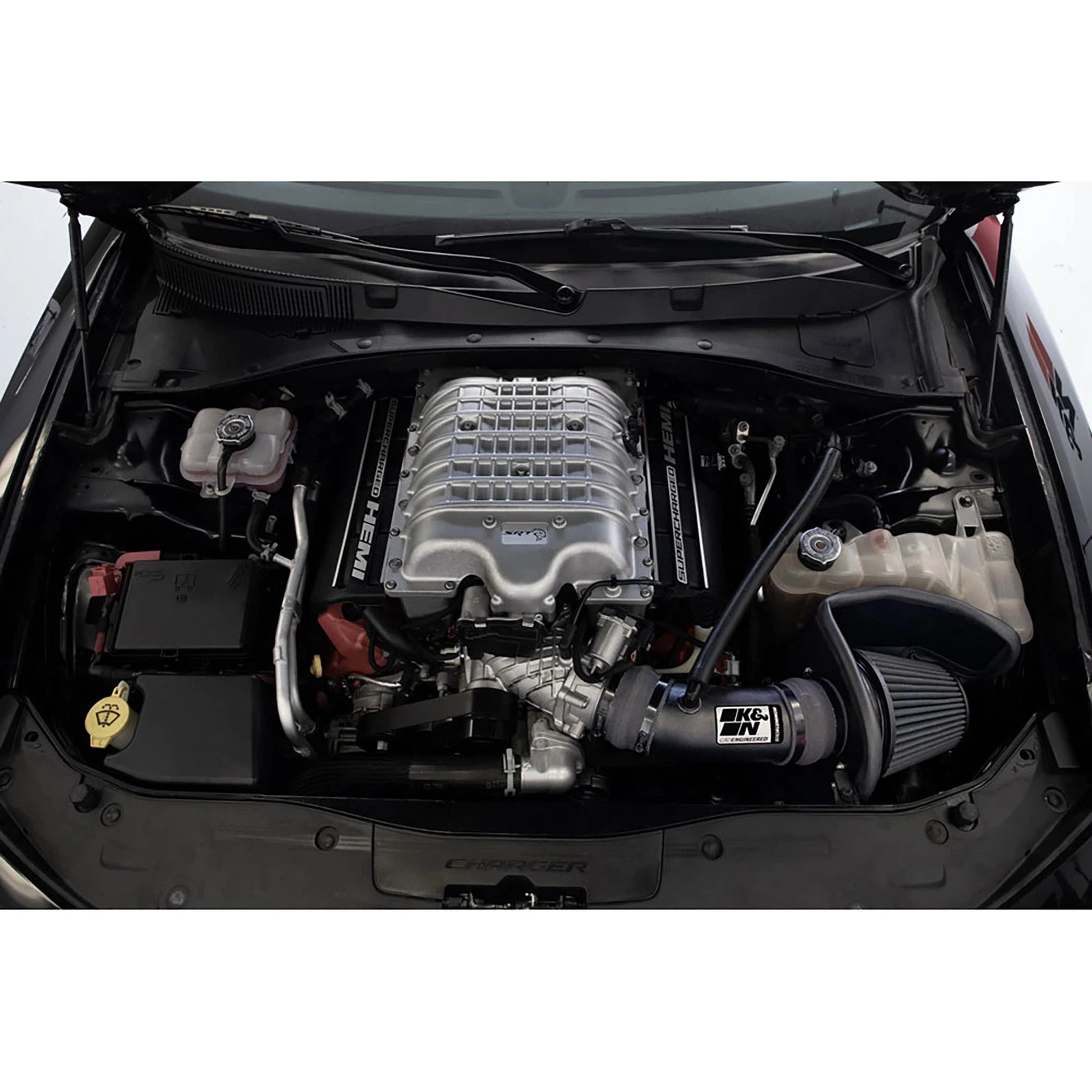 K&N 17-23 Dodge Charger/Challenger Hellcat SC 6.2L V8 DRYFLOW Performance Air Intake System