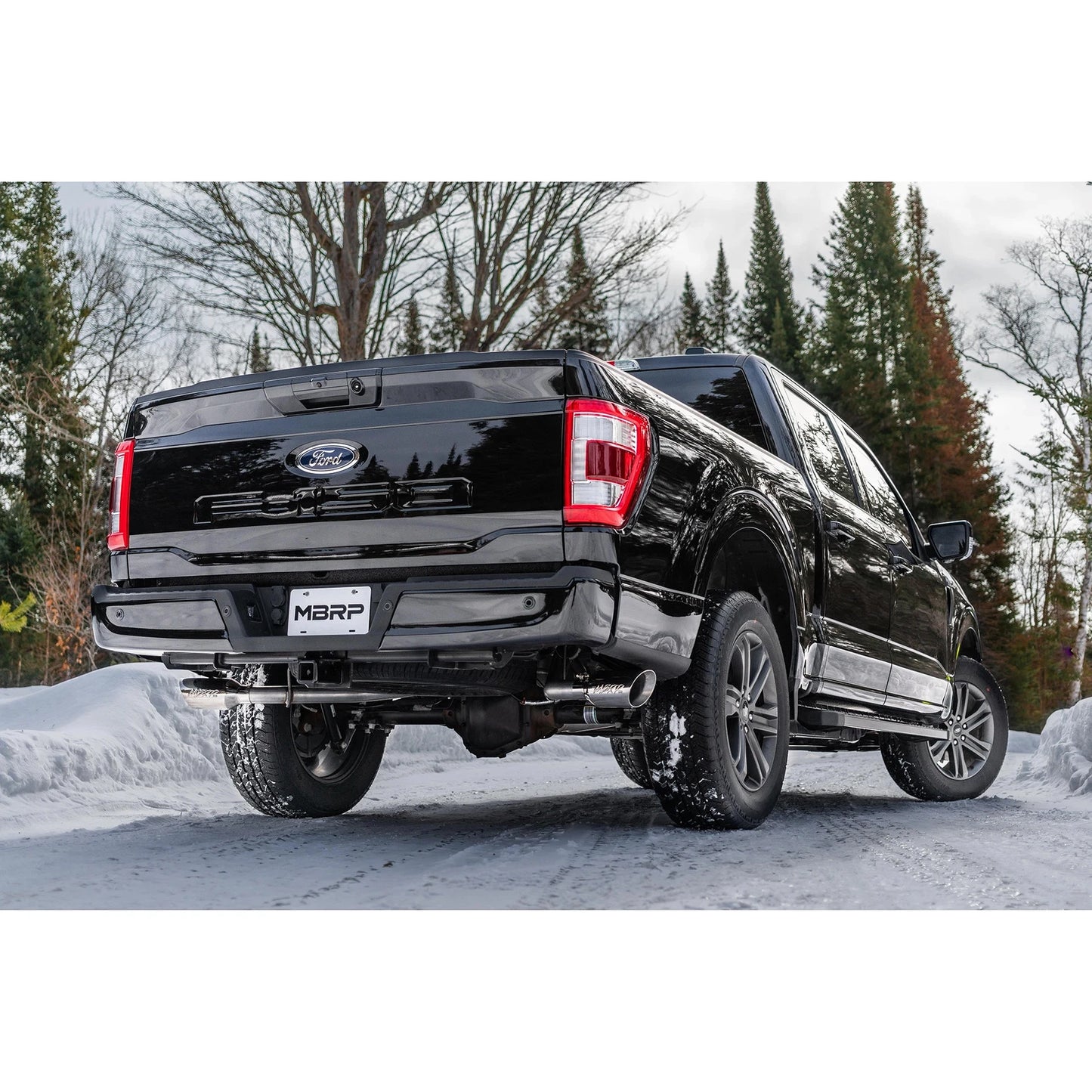MBRP 2021+ Ford F150 2.7L/3.5L/5.0L 3in Aluminized Steel Cat-Back 2.5in Dual Split Side Exhaust