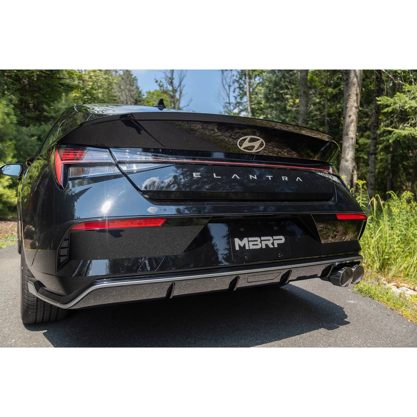 MBRP 21-24 Hyundai Elantra Aluminized Steel 3in Axle-Back Single Rear Exit with Dual Outlet Tip