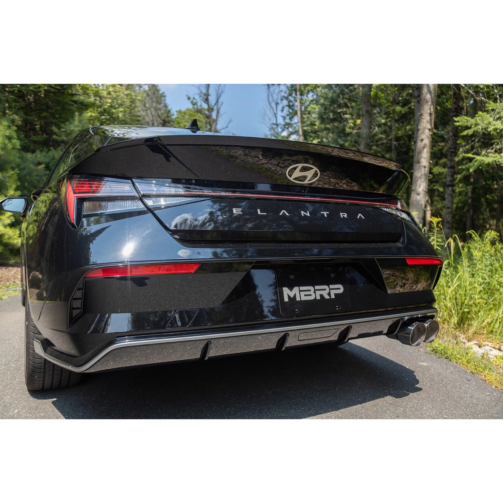 MBRP 21-24 Hyundai Elantra Aluminized Steel 3in Axle-Back Single Rear Exit with Dual Outlet Tip