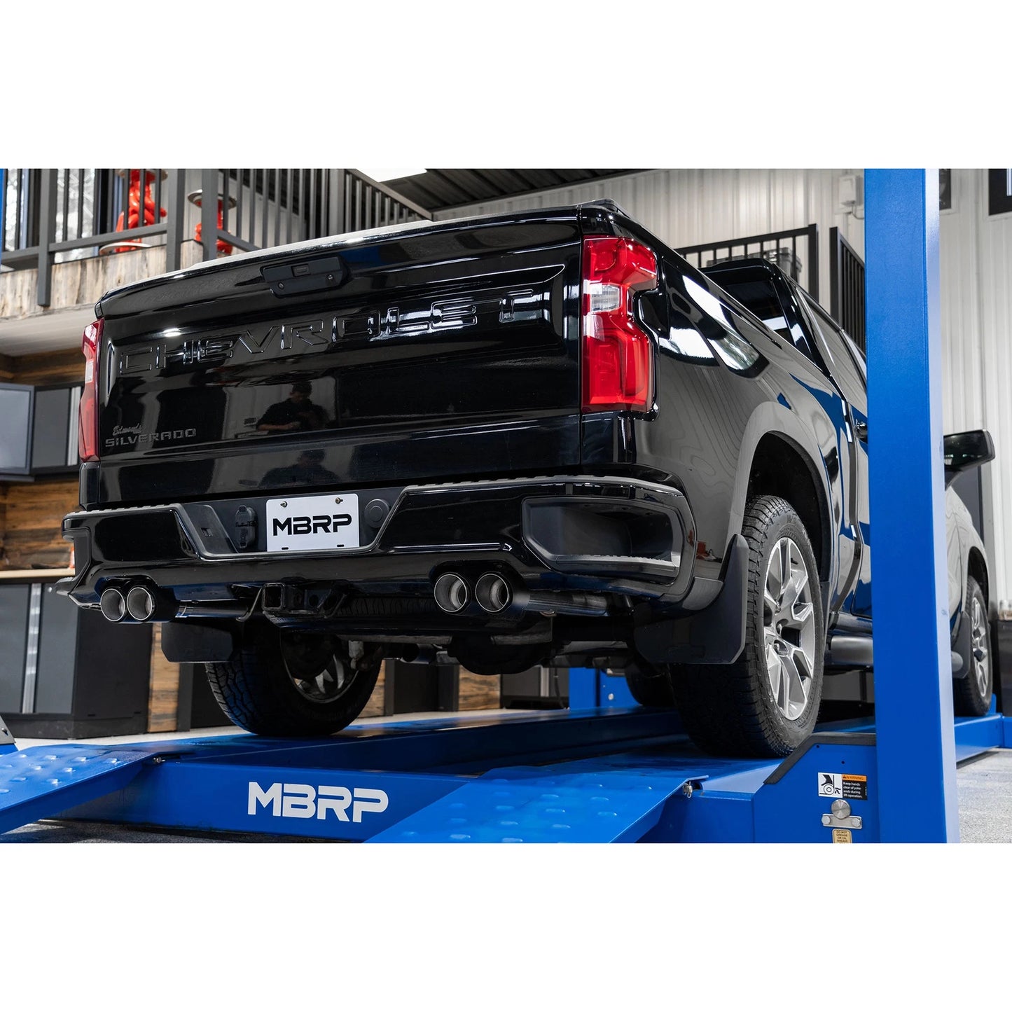 MBRP 19-21 Chevy Silverado 1500 6.2L 2.5in Dual Split Rear Cat Back w/ Quad Carbon Fiber Tips- T304