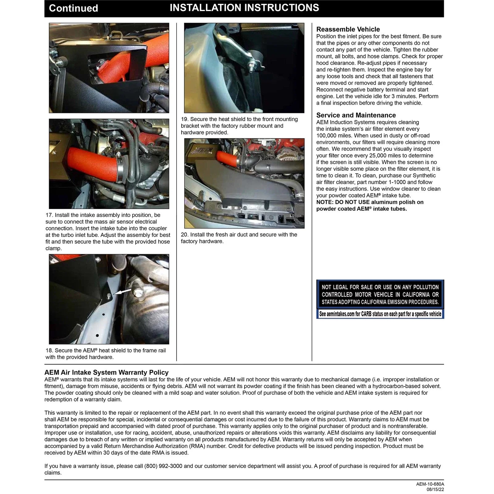 AEM 19-21 Subaru WRX STI 2.5L H4 Cold Air Intake System