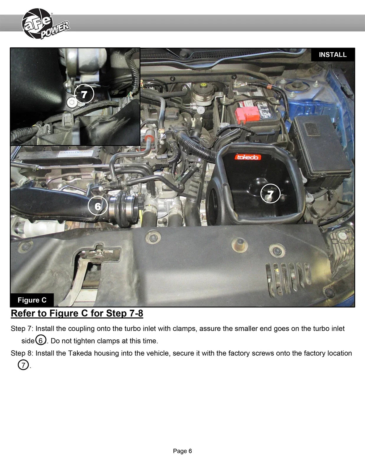 aFe Takeda Intakes Stage-2 Pro 5R AIS 16-19 Honda Civic I4-1.5L (t)