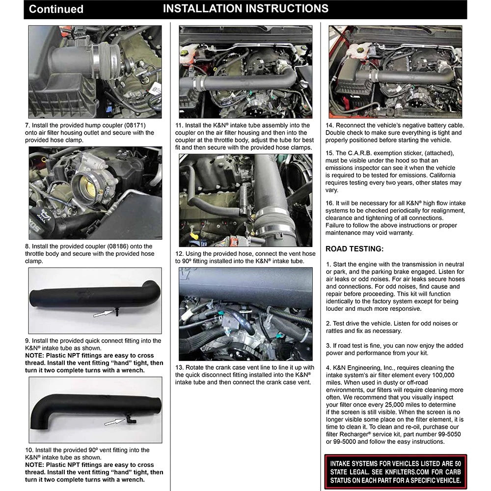 K&N 17-20 Chevrolet Colorado V6-3.6L F/I 57 Series FIPK Performance Intake Kit