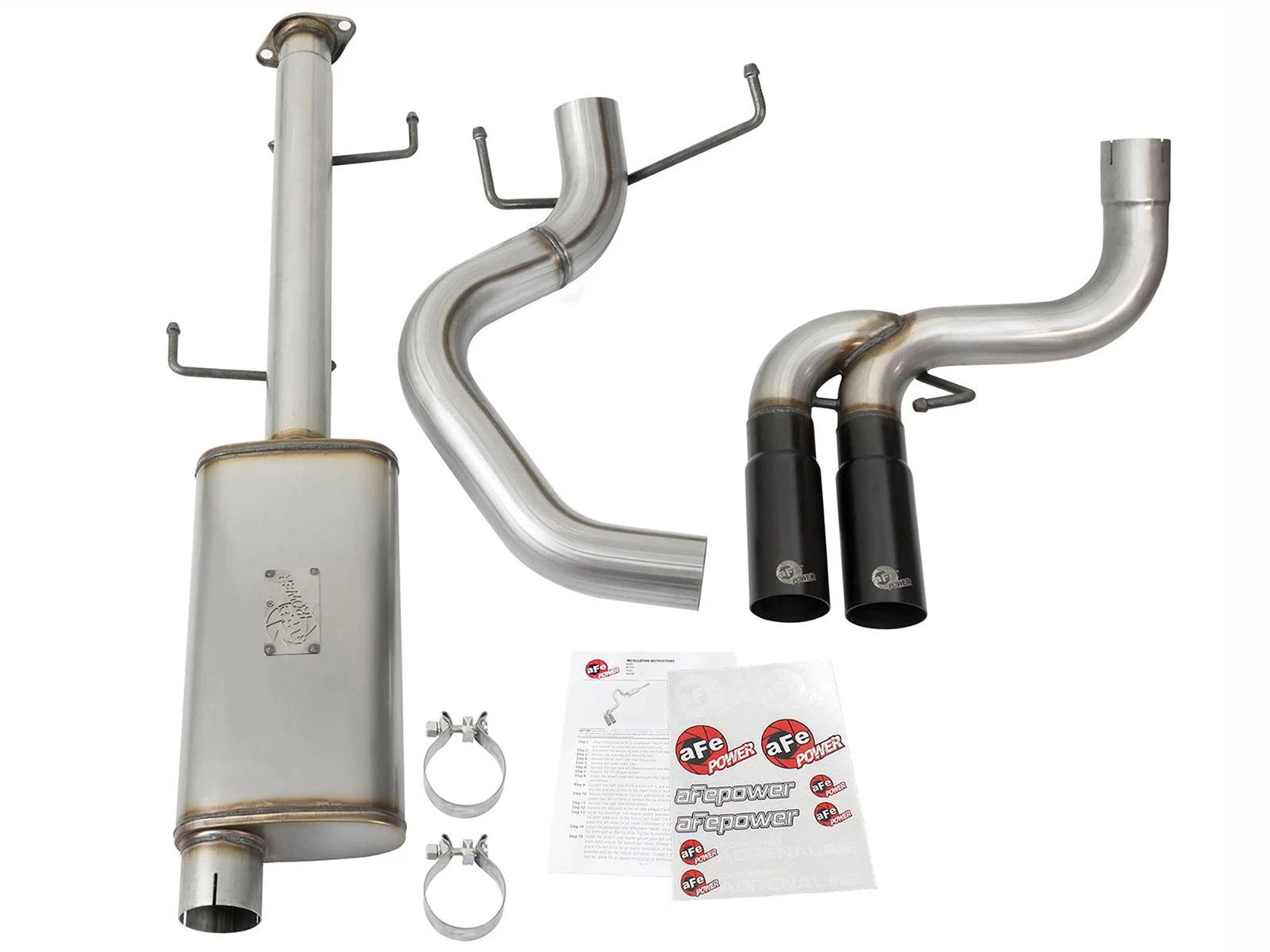 aFe Rebel Series 3in Stainless Steel Cat-Back Exhaust System w/Black Tips 07-14 Toyota FJ Cruiser