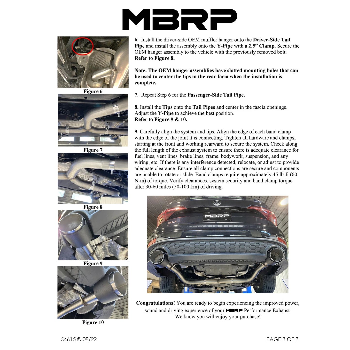 MBRP 2022 Volkswagen Jetta GLI 3in/2.5in Cat Back Dual Rear Exit - T304