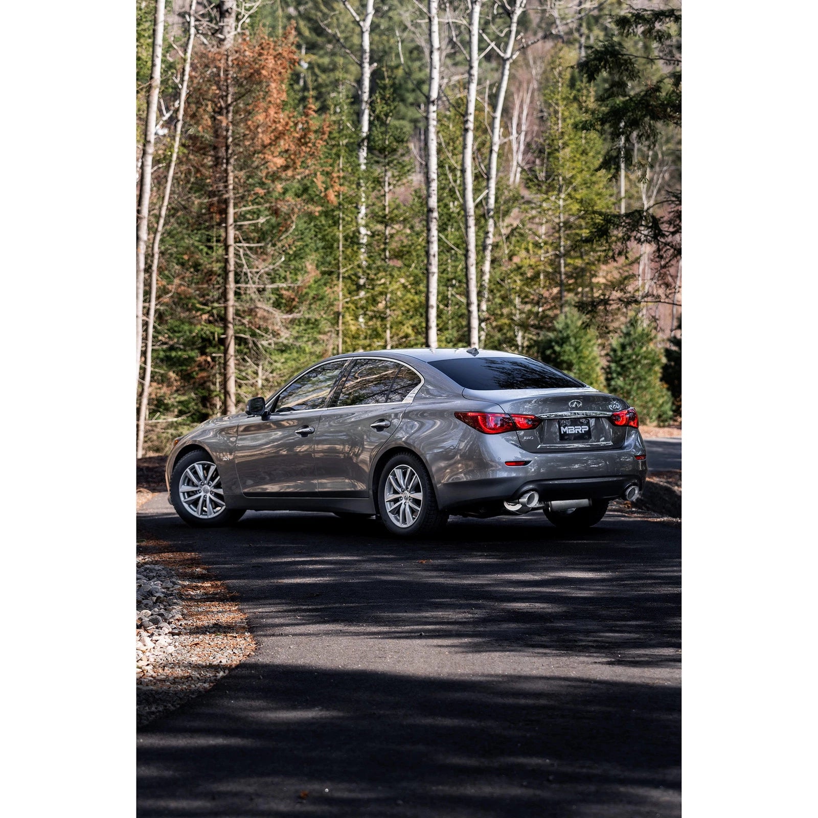 MBRP 16-22 Infiniti Q50 3.0L RWD/AWD 3in Cat-Back Dual Split Rear Street Version T304