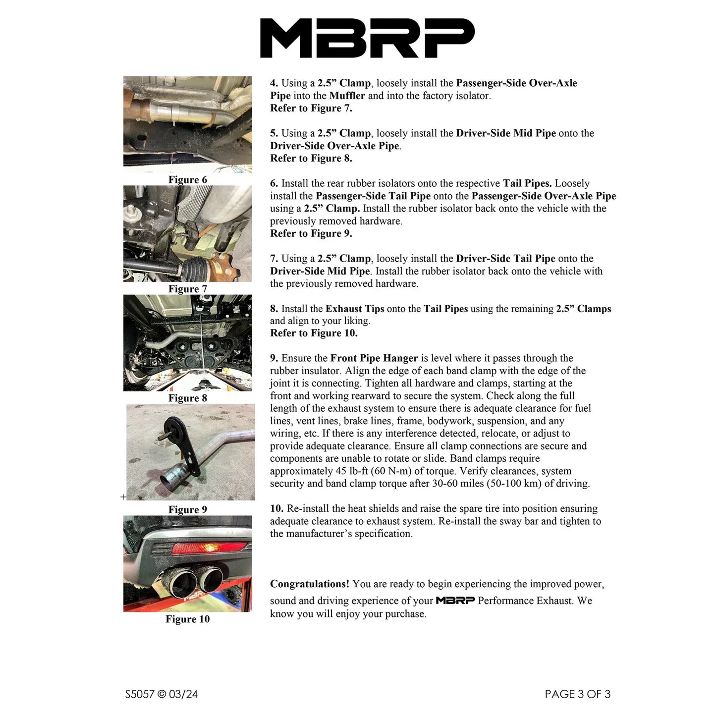 MBRP 2021+ Chevy Tahoe / GMC Yukon T304 SS 3in Cat-Back Dual Split Exhaust w/ Quad Carbon Fiber Tips