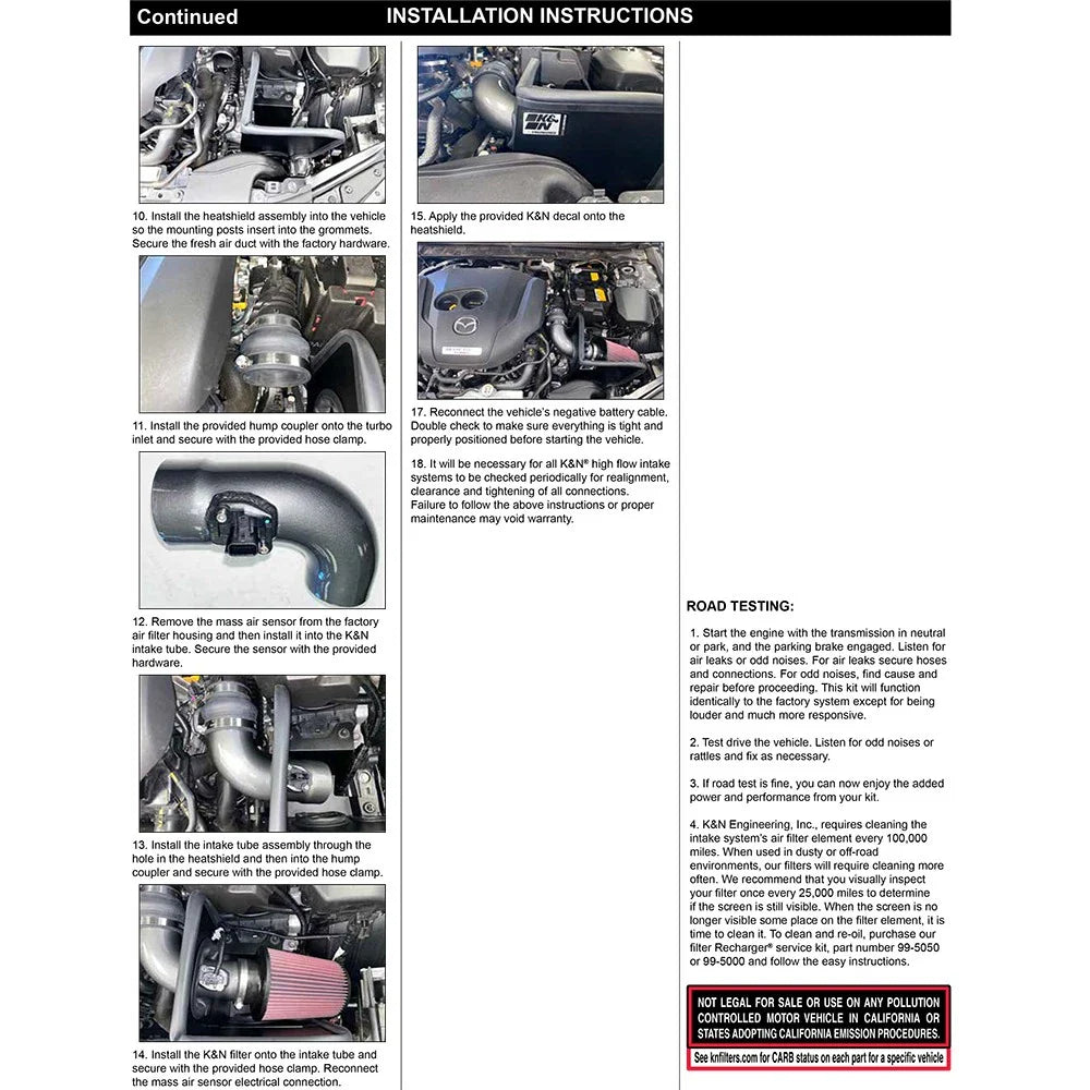K&N 2021 Mazda 3 2.5L Turbo L4 Silver Typhoon Intake