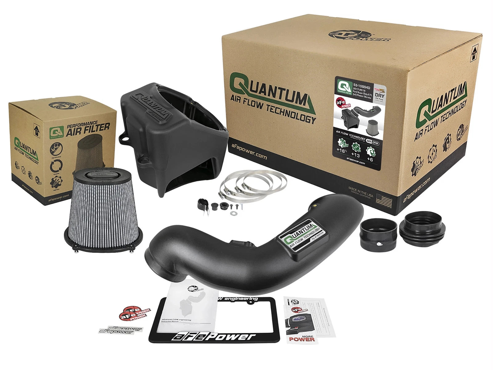 aFe Quantum Pro DRY S Cold Air Intake System 17-18 Ford PowerStroke V8 6.7L (td)