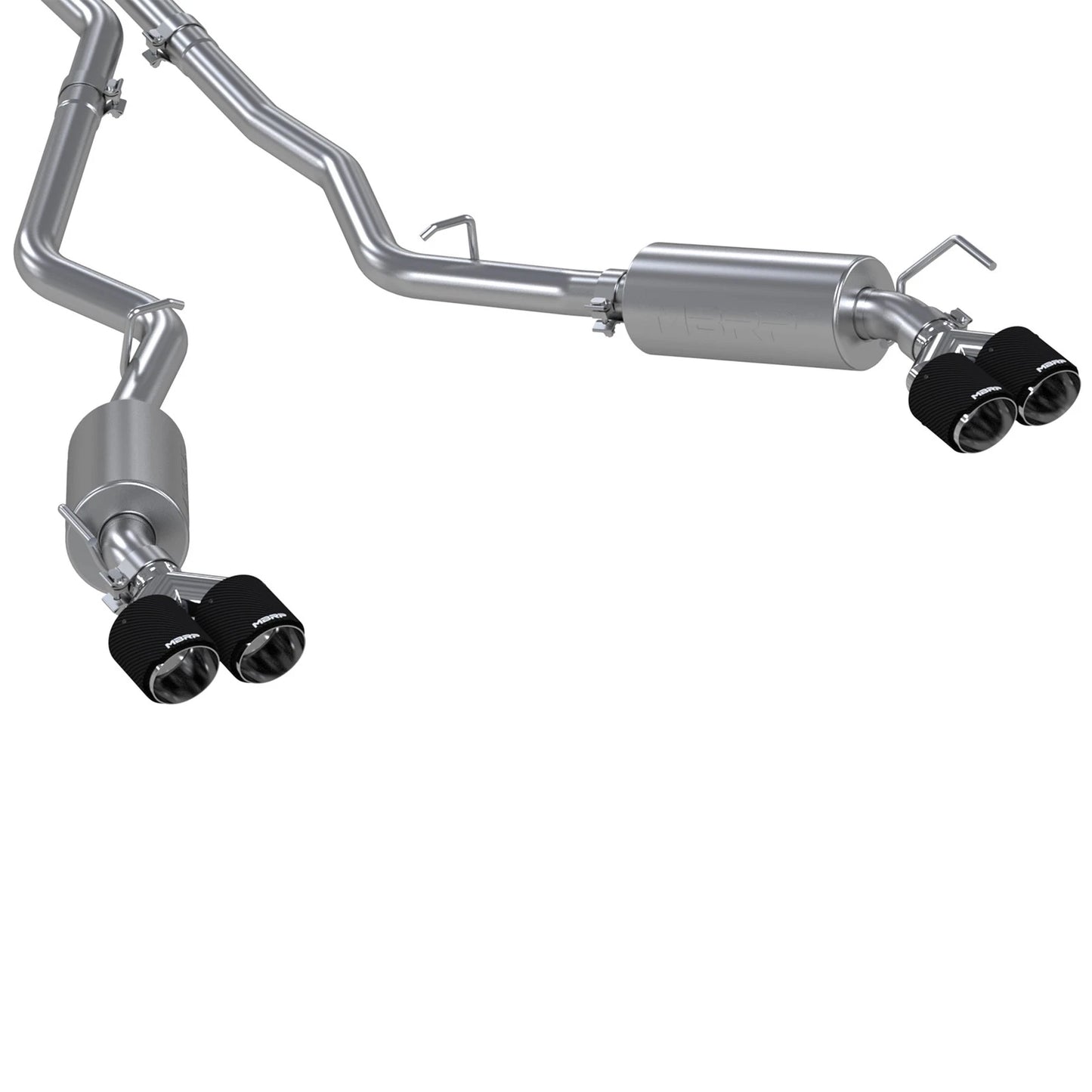 MBRP 20-21 Ford Explorer ST 3.0L Ecoboost SS 2.5in Dual Rear Exit w/ Carbon Fiber Quad Tips - T304