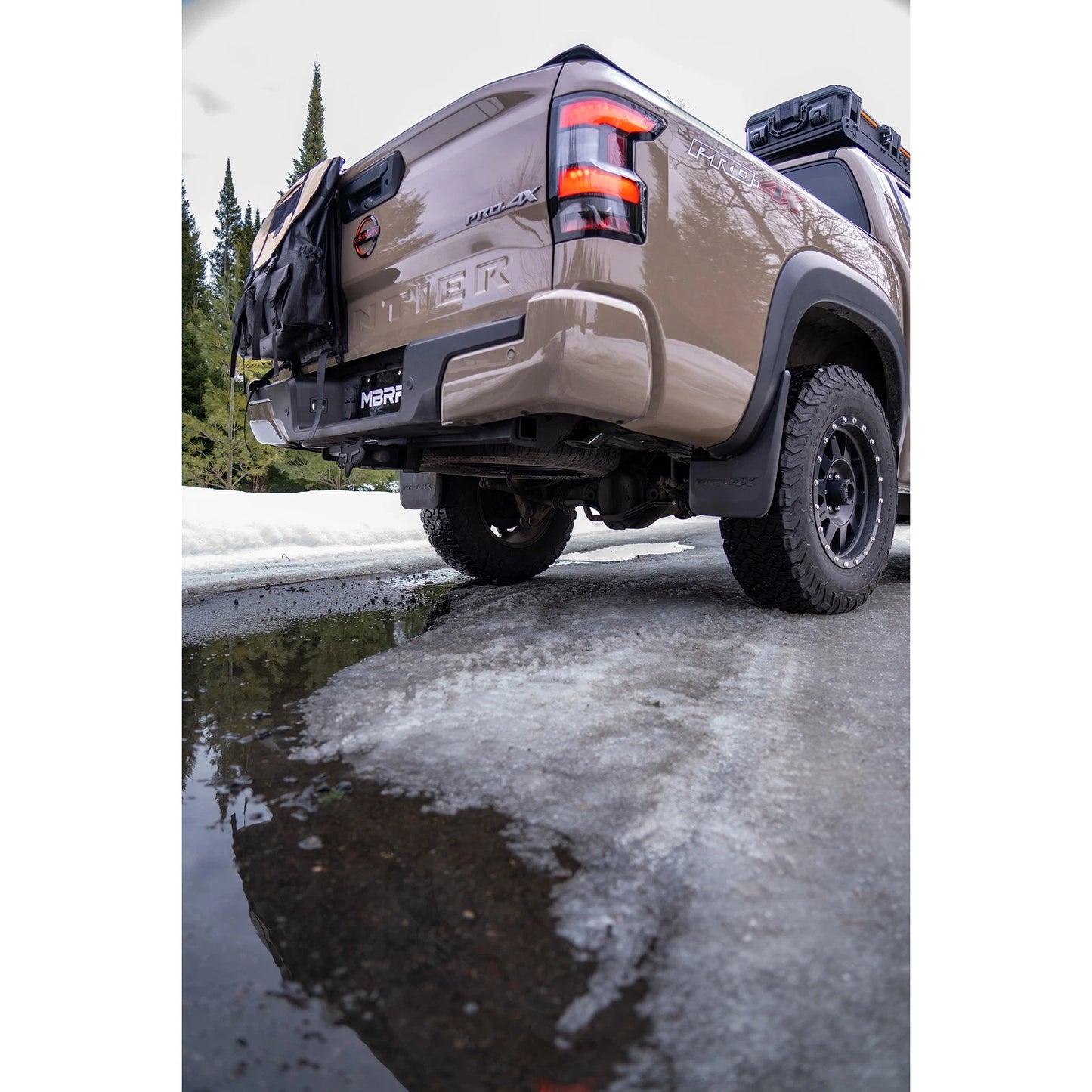 MBRP 22-23 Nissan Frontier 3.8L 3in Tip 3in Cat Back Turndown Exit Street Profile - Aluminized Steel