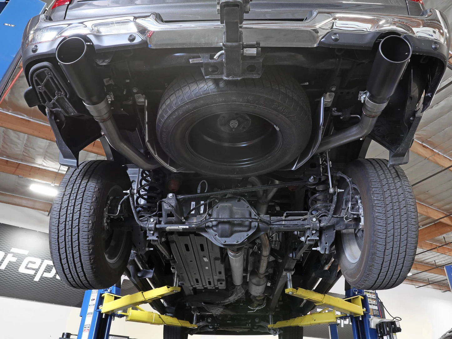 aFe Large Bore-HD 3in 409SS DPF-Back Exhaust System w/ Polished Tip RAM 1500 20-21 V6-3.0
