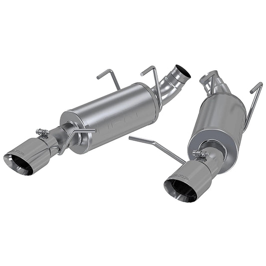 MBRP 11-14 Ford Mustang V6 3in. Dual Muffler Axle Back Split Rear Exhaust System AL