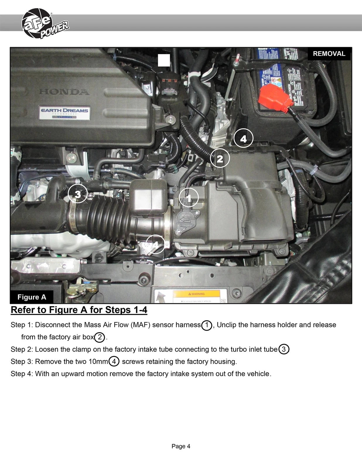aFe Momentum GT Pro Dry S Cold Air Intake System 17-20 Honda CR-V 1.5L (t)