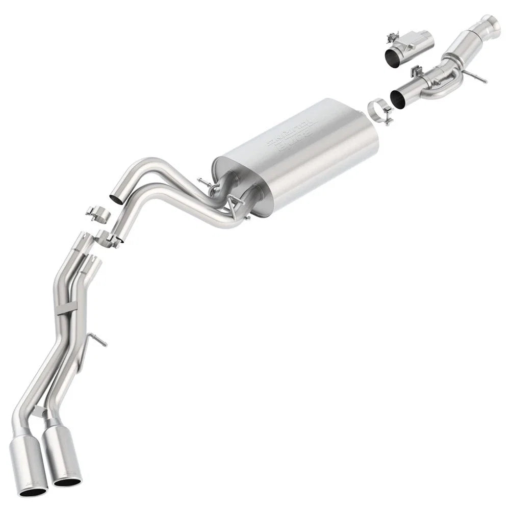 Borla Touring Cat Back 15-16 GMC Denali 6.2L V8 2.75in, 2.25in Dual Same Side Exit 4in Tips Exhaust