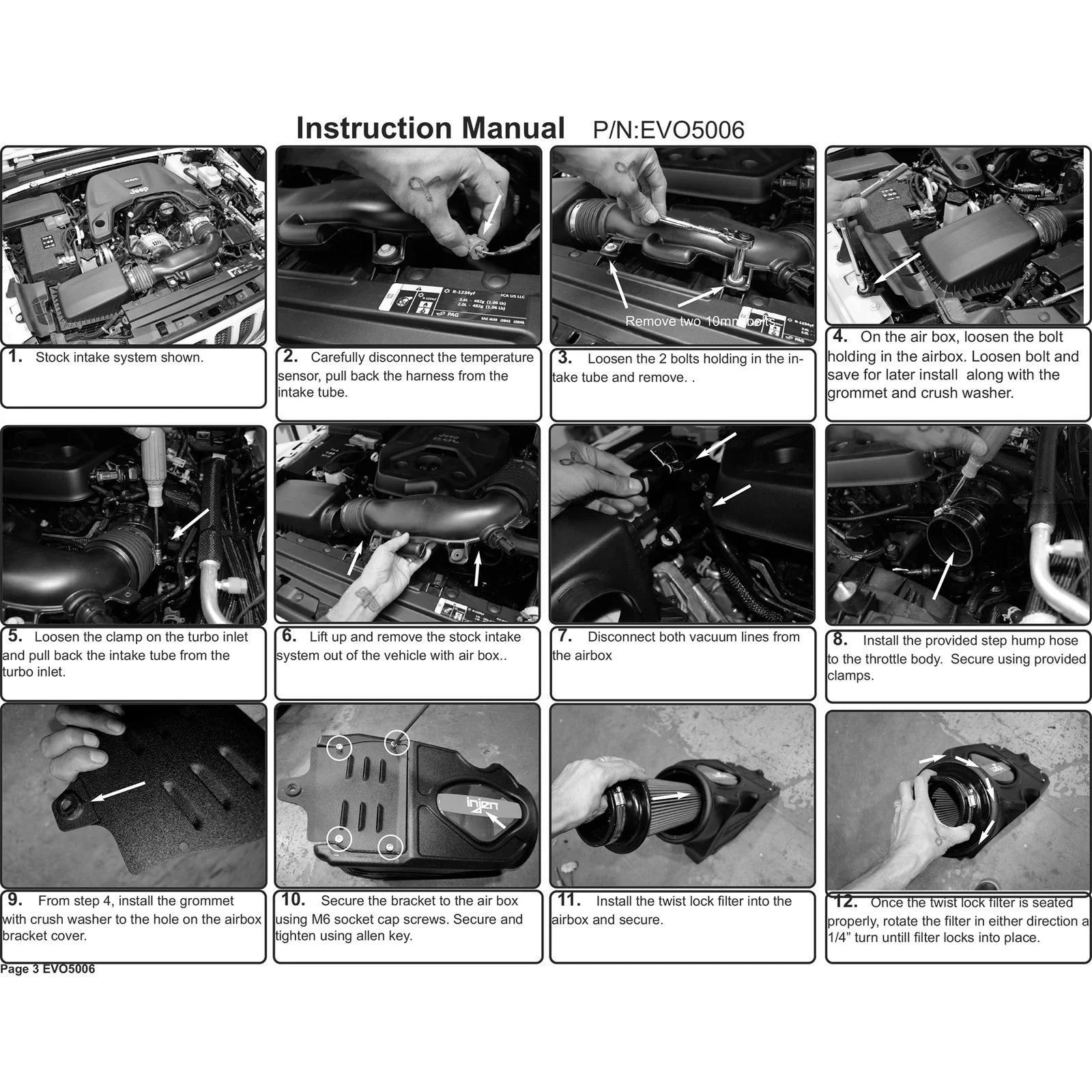 Injen 18-20 Jeep Wrangler JL L4-2.0L Evolution Intake