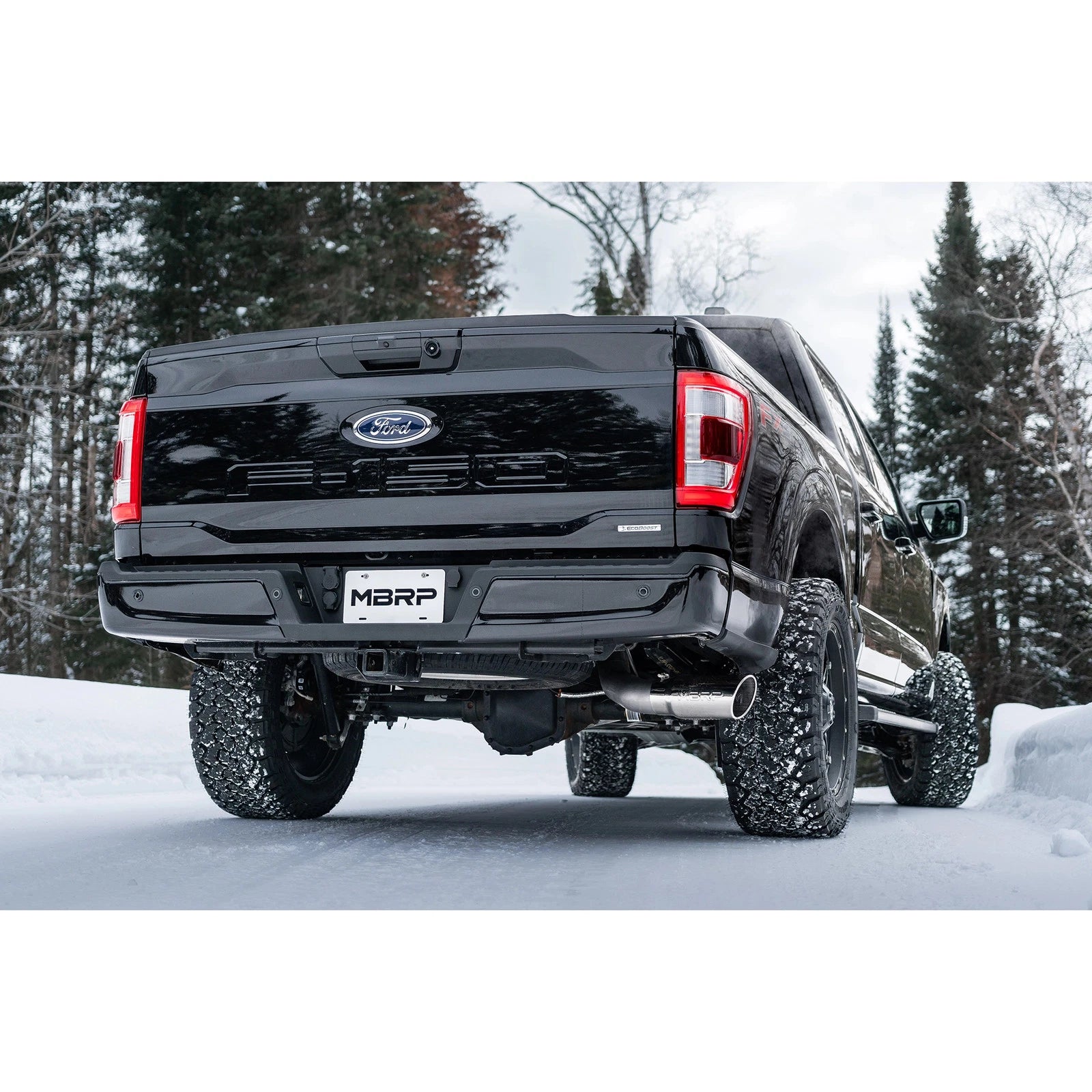 MBRP 2021+ Ford F150 2.7L/3.5L/5.0L 4in T304 Stainless Steel Cat-Back - RACE VERSION