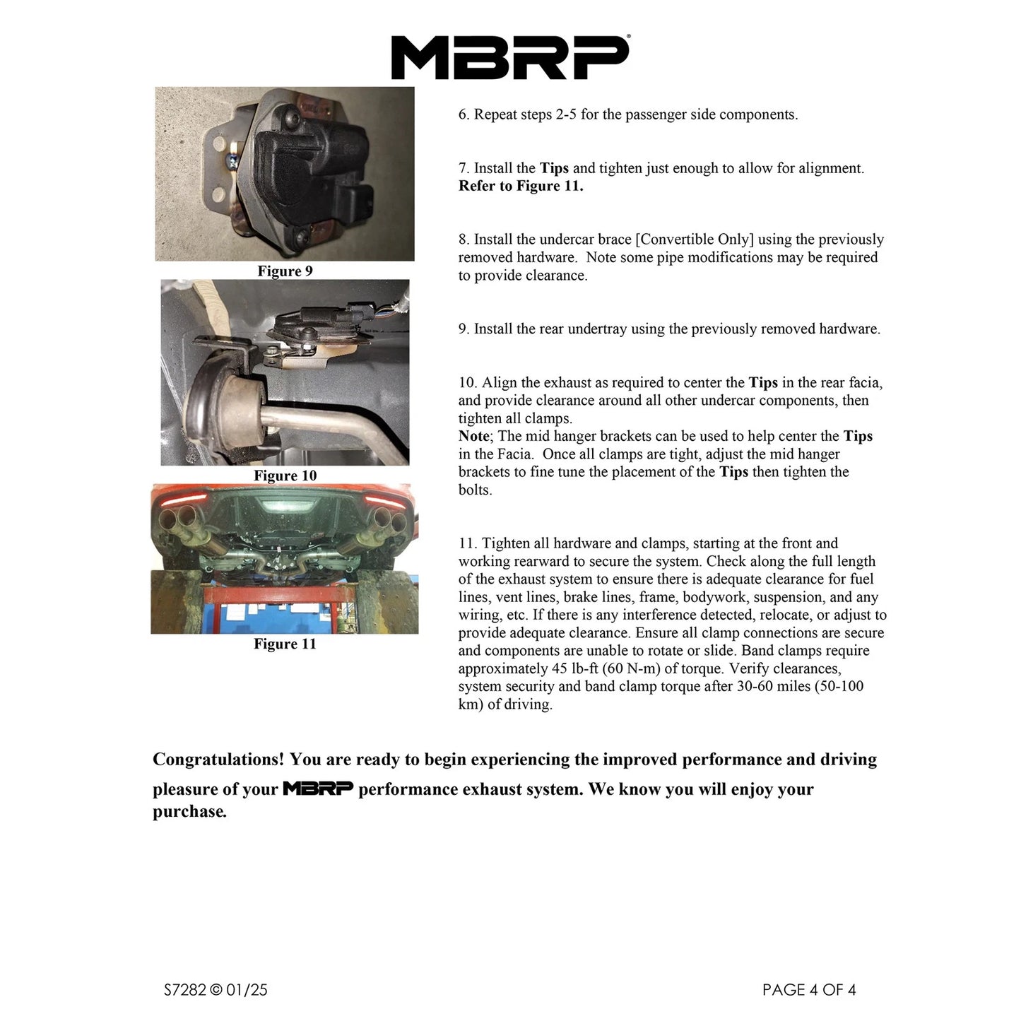 MBRP 2024+ Ford Mustang 5.0L T304 SS 3in Cat-Back Dual Split Exhaust w/ Quad Tips (Valve Delete)