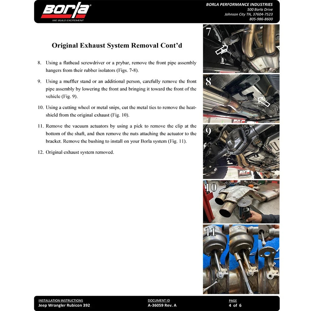 Borla 21-22 Jeep Wrangler Rubicon 392 6.4L V8 AT 4WD 4DR S-Type Cat-Back Exhaust (Stainless)
