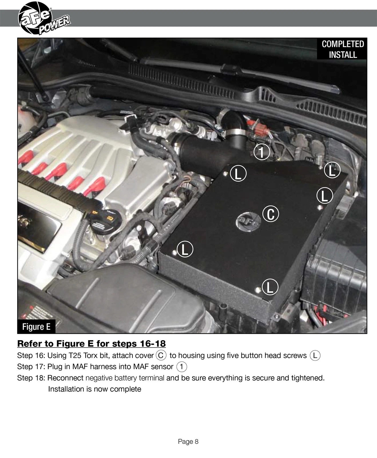 aFe MagnumFORCE Intakes Stage-2 P5R AIS P5R VW R32 08-09 V6-3.2L MKV