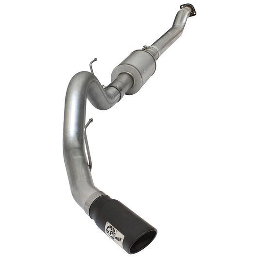 aFe Atlas Exhausts 4in Cat-Back Aluminized Steel Exhaust Sys 2015 Ford F-150 V6 3.5L (tt) Black Tip
