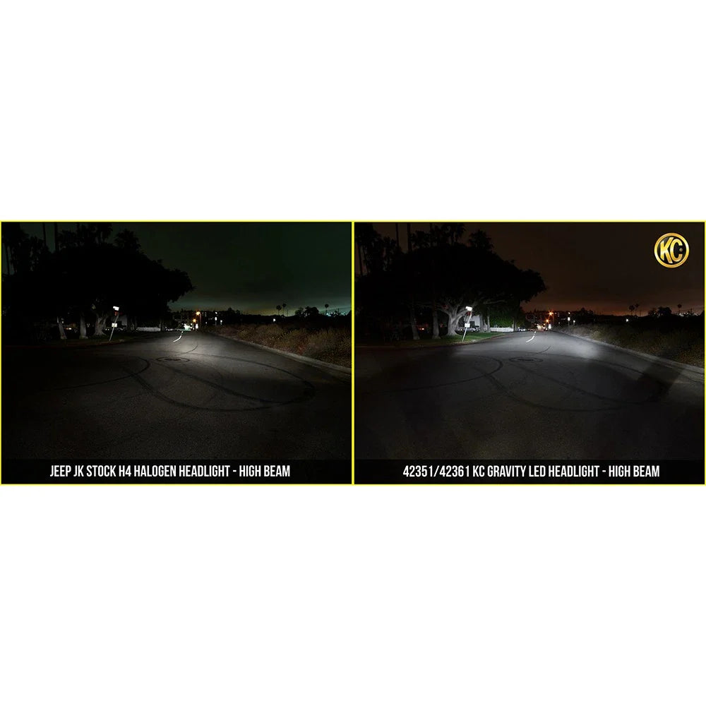 KC HiLiTES 07-18 Jeep JK (Not for Rubicon/Sahara) 7in. Gravity LED DOT Headlight (Pair Pack System)