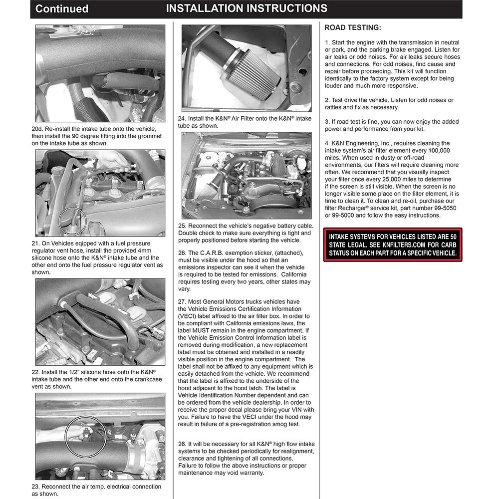 K&N 02-04 Chevy Trailblazer L6-4.2L Performance Intake Kit
