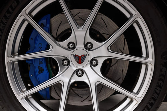 DBA 05-10 Ford Mustang GT V8 Shelby Edition Front Slotted 5000 Series 2 Piece Rotor w/ Black Hat
