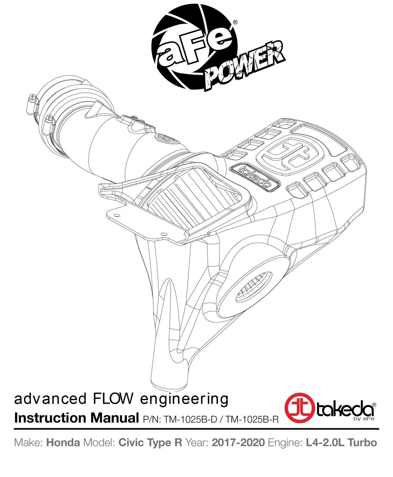 aFe Momentum GT Pro 5R Cold Air Intake System 2017 Honda Civic Type R L4-2.0L (t)