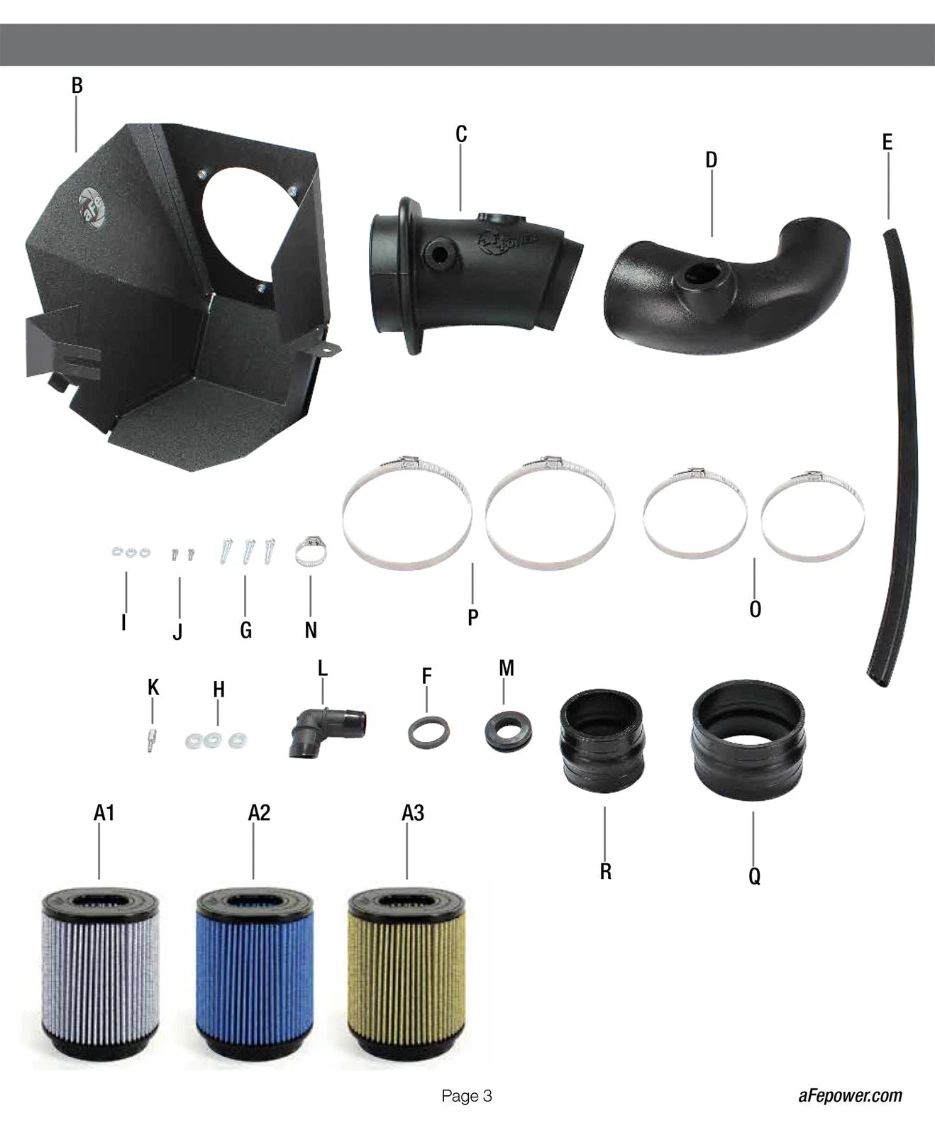 aFe MagnumFORCE Stage-2 Pro 5R Air Intake System Ford Diesel Trucks 08-10 V8-6.4L (td)