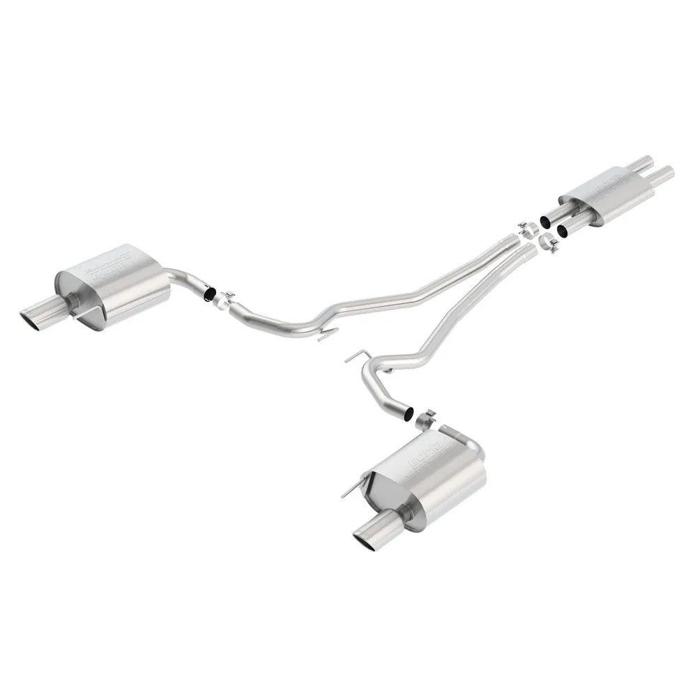 Borla Cat Back 15-17 Ford Mustang 3.7L V6 MT/AT 2.25in Pipe 4in Single Round Rolled Tips