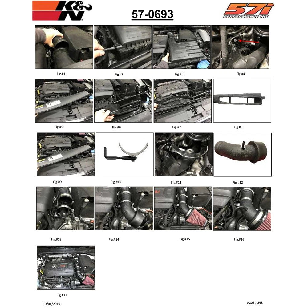 K&N 12-19 Volkswagen Golf VII L4-2.0L F/I Performance Air Intake System
