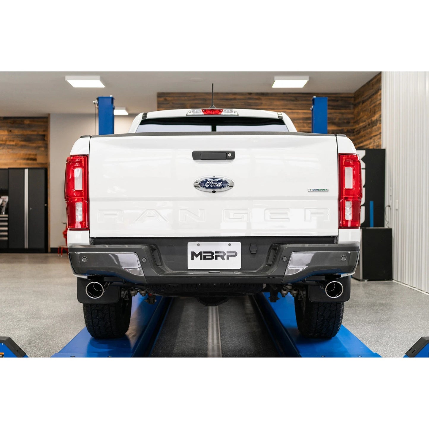 MBRP 19-20 Ford Ranger 2.3L T304 3in Dual Split Rear Outlet 4in OD Tips Cat Back Exhaust