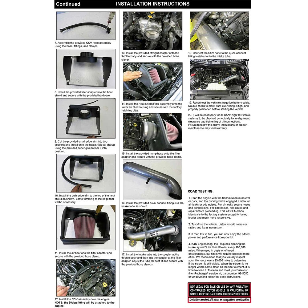 K&N 2021+ Ford F-150 V8-5.0L F/I High Flow Performance Intake Kit