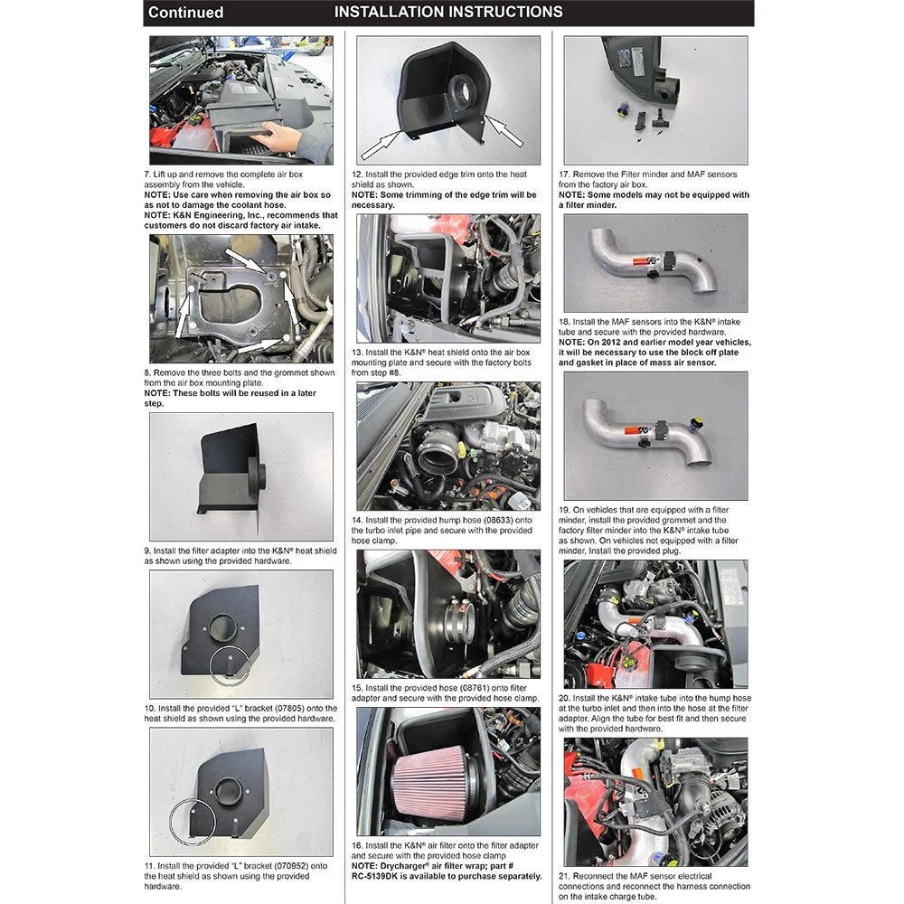 K&N 77 Series Performance Intake Kit for 11-14 Chevrolet Silverado/GMC Sierra 2500/3500 V8 6.6L