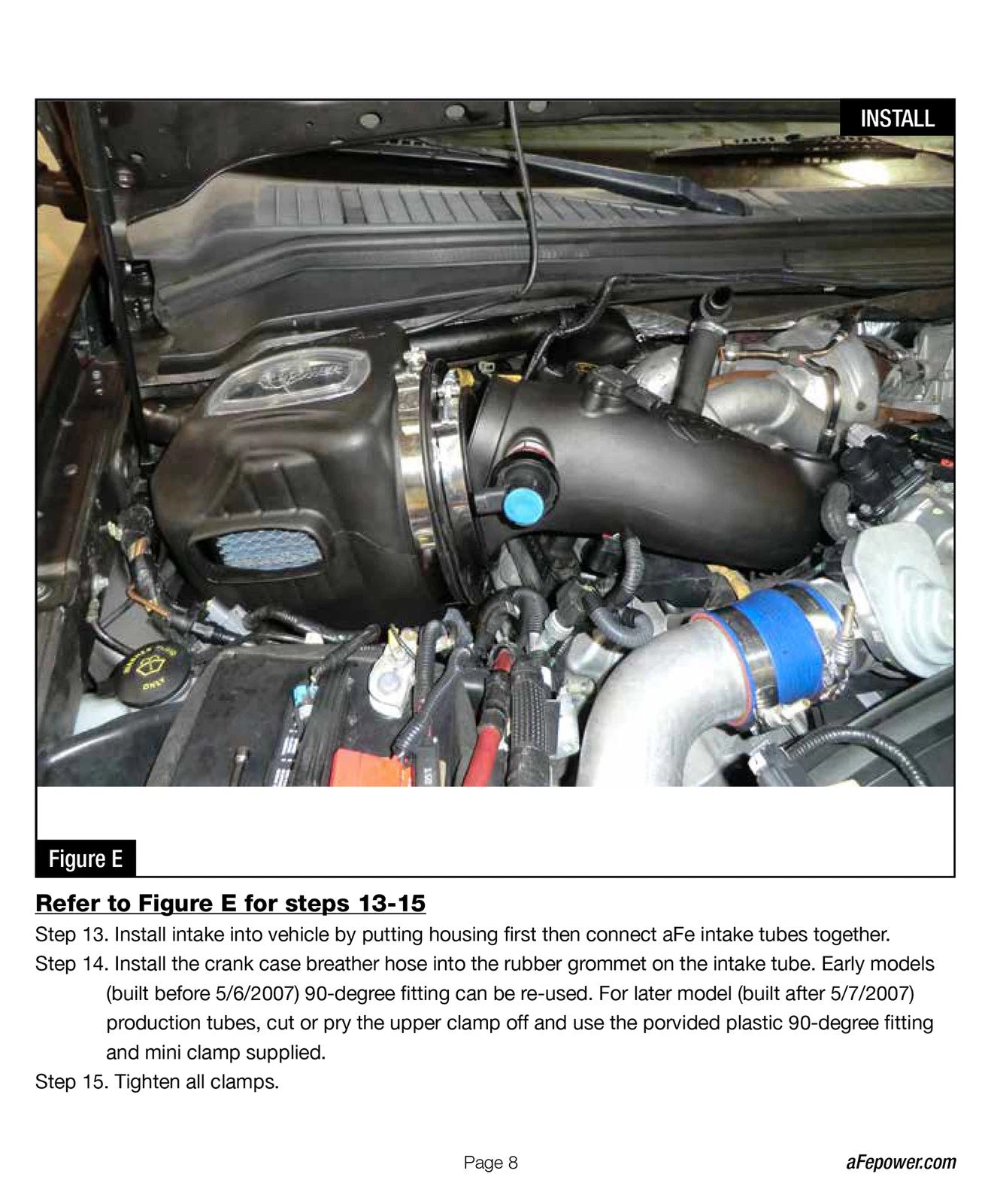 aFe MagnumFORCE Stage-2 Pro 5R Air Intake System Ford Diesel Trucks 08-10 V8-6.4L (td)