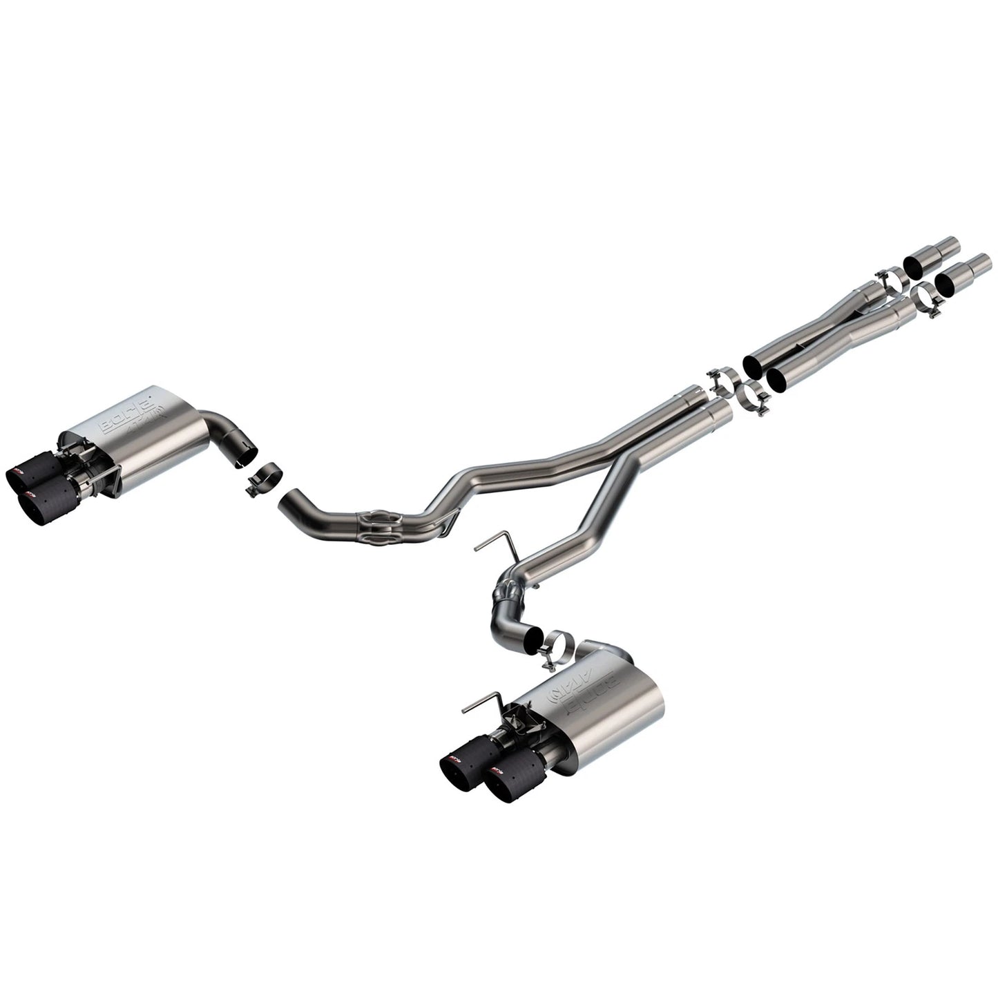 Borla 2024 Ford Mustang GT 5.0L V8 w/ Active Exhaust ATAK Cat-Back Exhaust System - Carbon Fiber