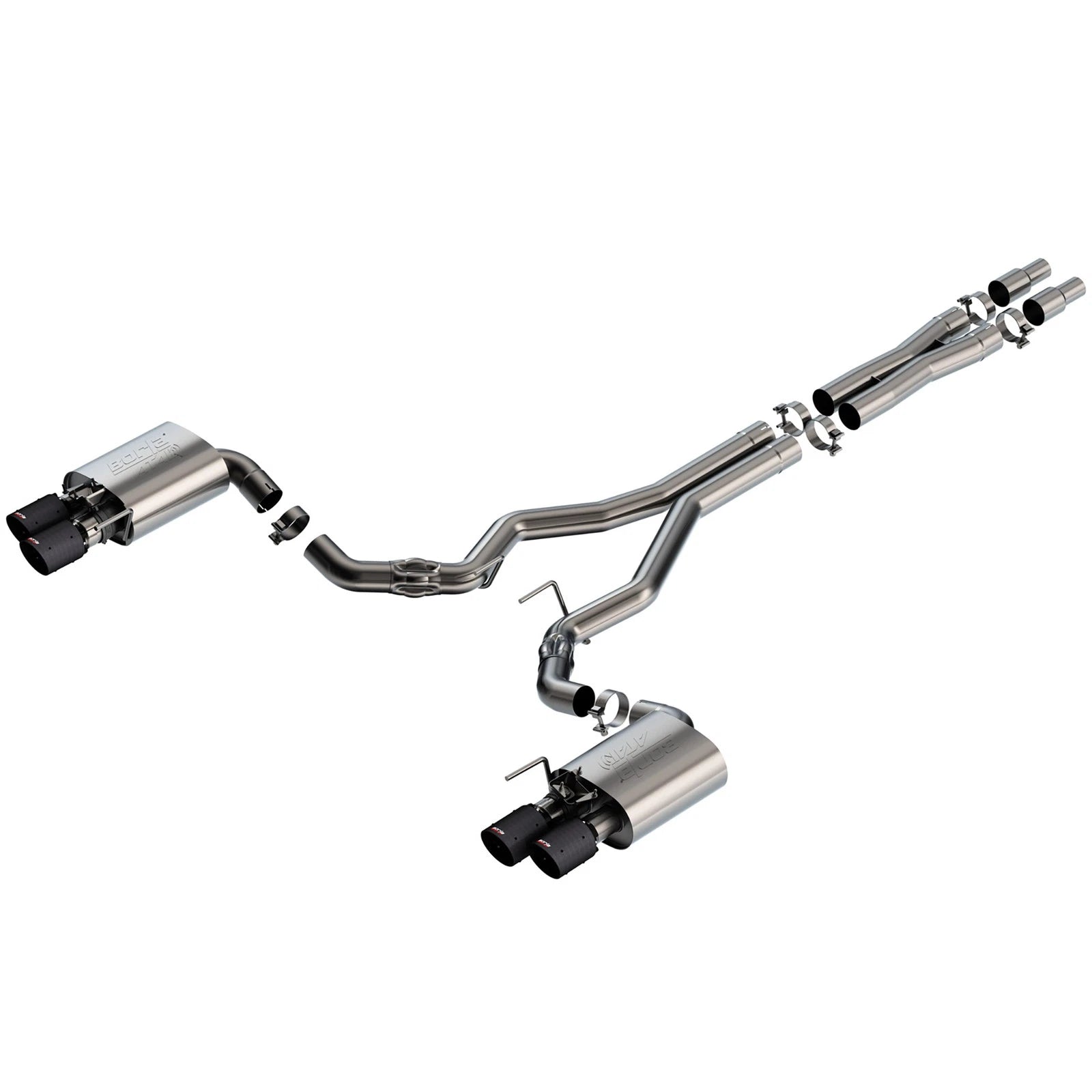 Borla 2024 Ford Mustang GT 5.0L V8 w/ Active Exhaust ATAK Cat-Back Exhaust System - Carbon Fiber