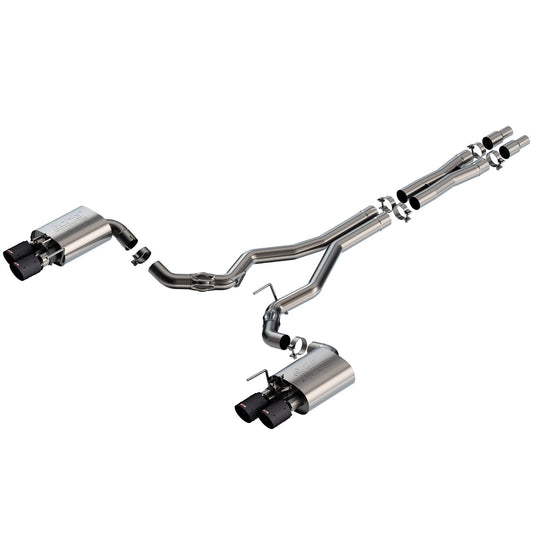 Borla 2024 Ford Mustang GT 5.0L V8 w/ Active Exhaust ATAK Cat-Back Exhaust System - Carbon Fiber