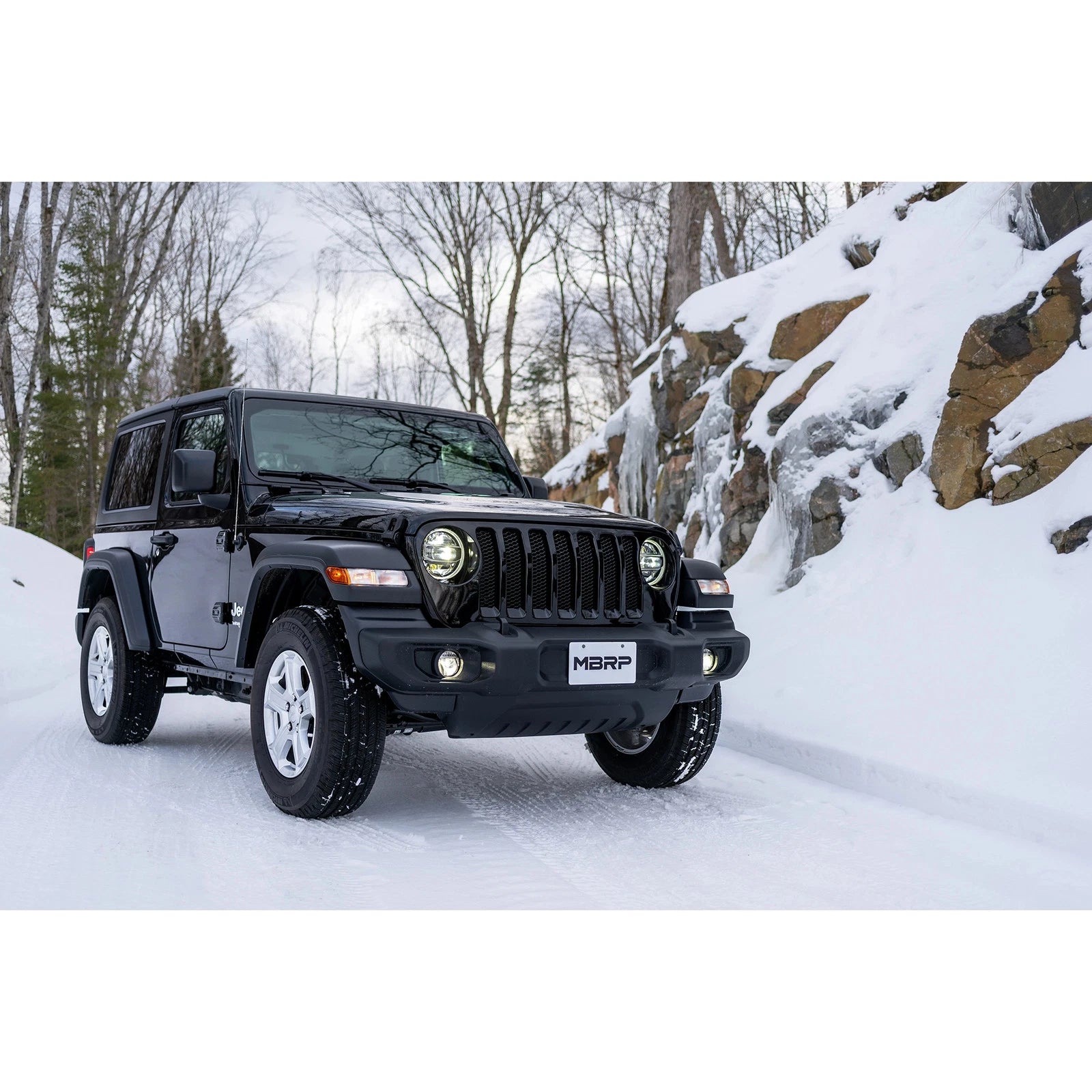 MBRP 18-20 Jeep Wrangler JL 2.5in Single Rear Exit Cat Back Exhaust - Aluminum