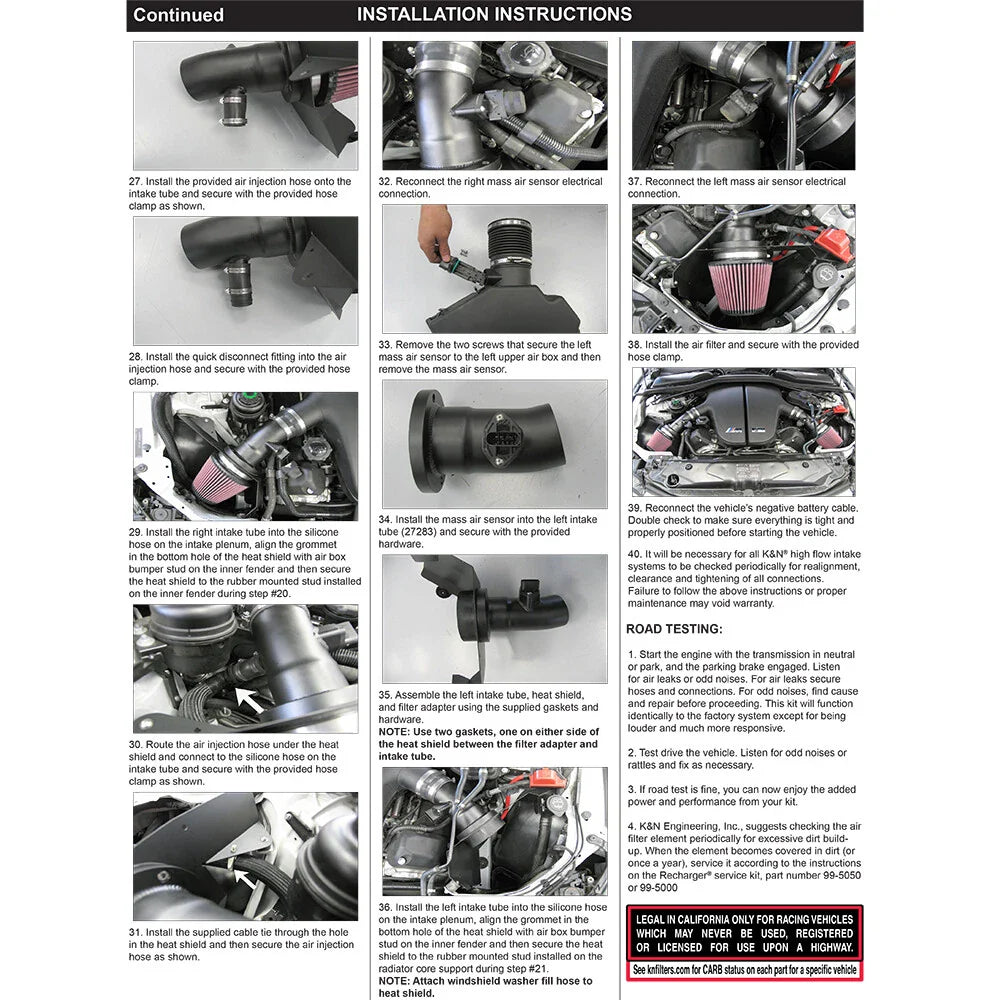 K&N 06-07 BMW M5 5.0L Flat Black Typhoon Short Ram Intake