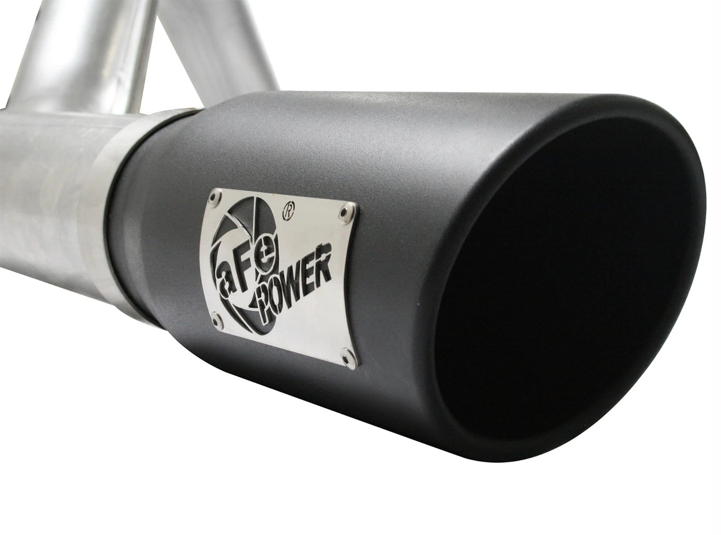 aFe Atlas Exhaust 4in Aluminized Cat-Back w/ 304 SS Black Tip 11-13 Ford F-150 EcoBoost V6 3.5L (tt)
