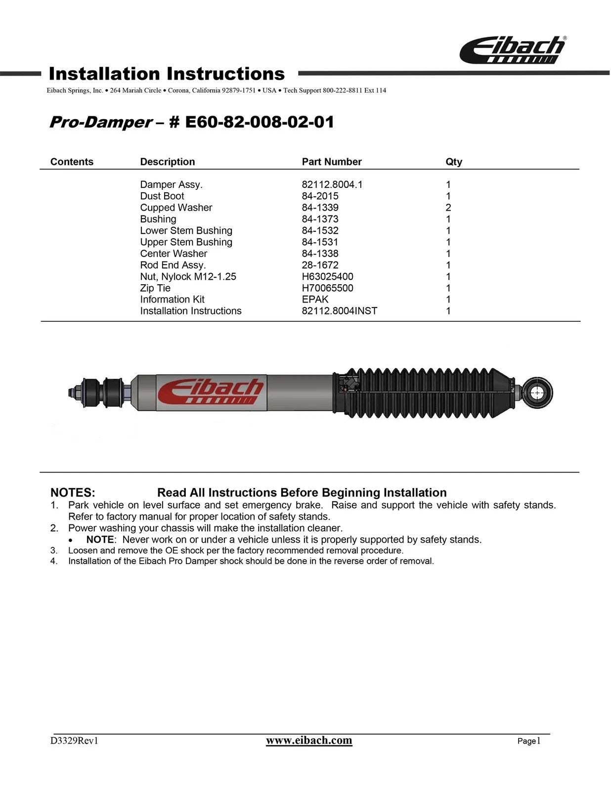 Eibach 10-22 Lexus GX460 (Non-Airbag) Pro-Truck Lift Kit System Stage 2