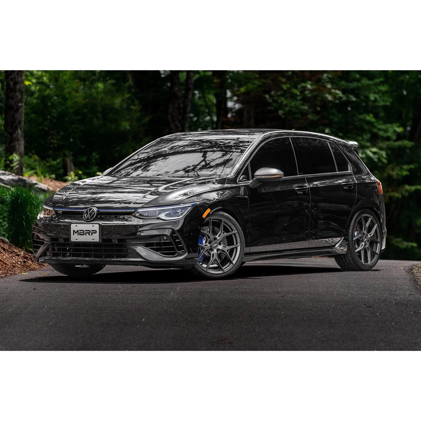 MBRP 2022 Volkswagen Golf R MK8 3in Cat-Back Quad Rear w/ Carbon Fiber Tips Valve Delete Exhaust